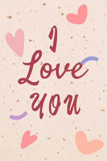 Modèle de visuel I Love You - Postcard 4x6in Vertical