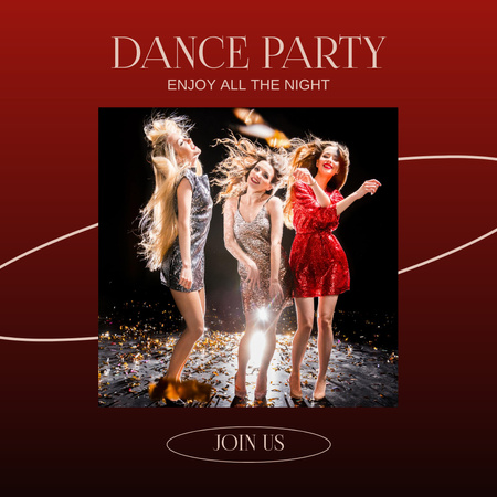 Plantilla de diseño de Join To Dance Party Instagram 