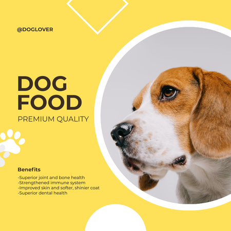 Dog Premium Food Ad Instagram Design Template