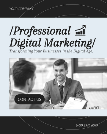 Modèle de visuel Professional Marketing Agency Service Offer - Instagram Post Vertical