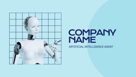 Szablon projektu Artificial Intelligence Agent Services Business Card US