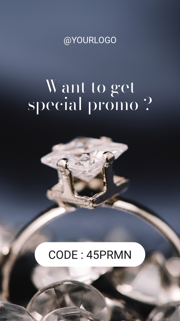 Special Promo of Jewelry with Beautiful Ring Instagram Story Šablona návrhu