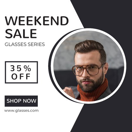 Men's Glasses Weekly Sale Instagram Design Template