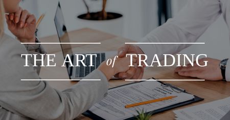 Art of trading with Businessmen Facebook AD Design Template