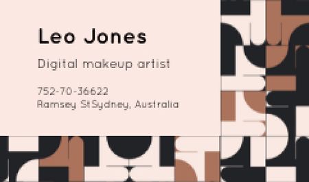 Ontwerpsjabloon van Business card van Digital Makeup Artist Services