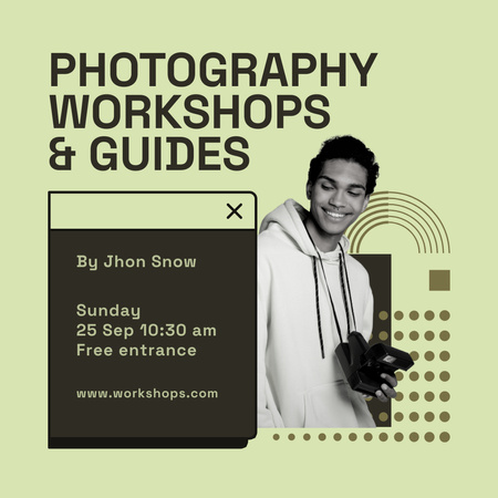 Photography Workshop and Guides Instagram Design Template