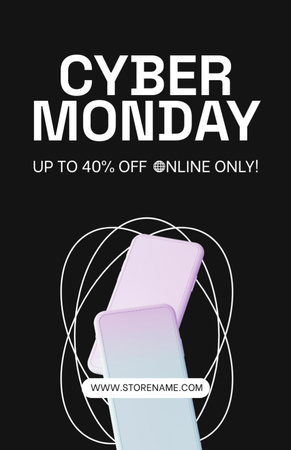 Online Gadgets Sale on Cyber Monday Flyer 5.5x8.5in Design Template