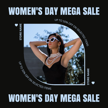 Sale with Discount on International Women's Day Instagram Design Template