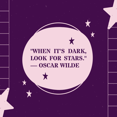 Positive Quote on Purple Instagram Design Template