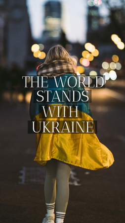 World Stands with Ukraine Instagram Story Design Template