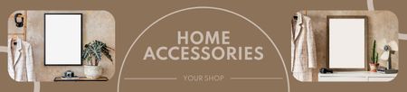 Home Accessories Collage Beige Ebay Store Billboard Design Template