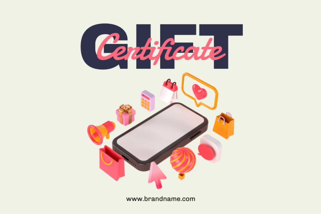 Voucher on Gadgets and Electronics Gift Certificate Design Template