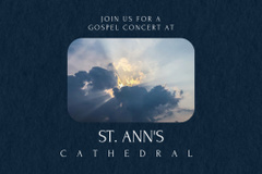 Announcement of Gospel Concert in Cathedral on Blue