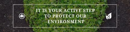 Template di design Citation about protect our environment Twitter