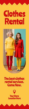 Rental clothes bright red and yellow Skyscraper – шаблон для дизайну