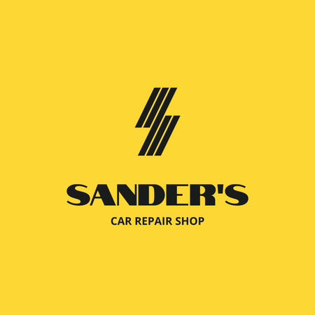 Car Repair Shop Services Offer Logo Πρότυπο σχεδίασης