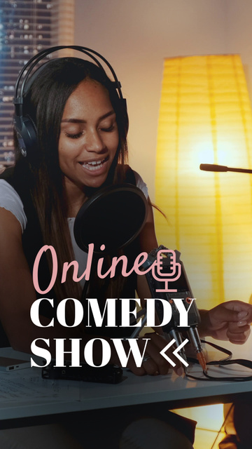 Online Witty Comedy Show Announcement TikTok Video Tasarım Şablonu