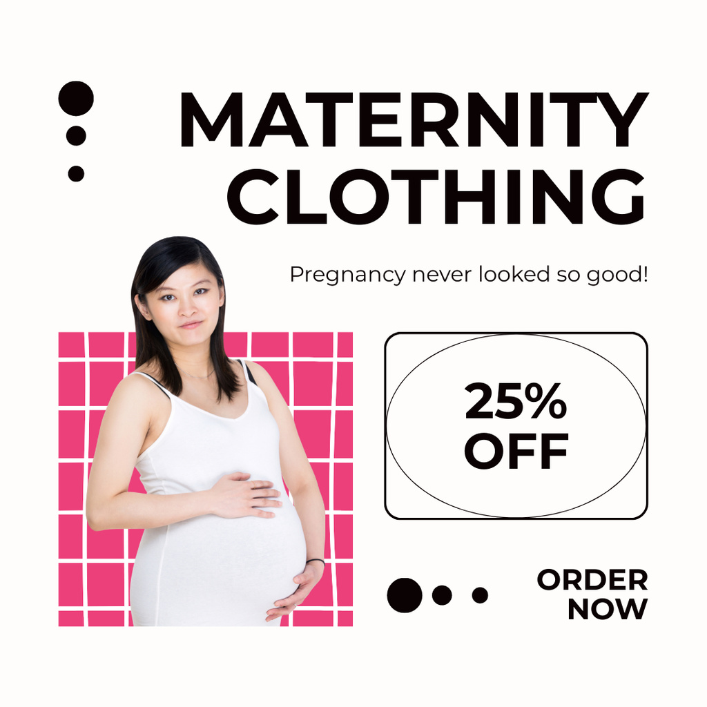 Platilla de diseño Pregnancy Stylish Looks at Discount Instagram