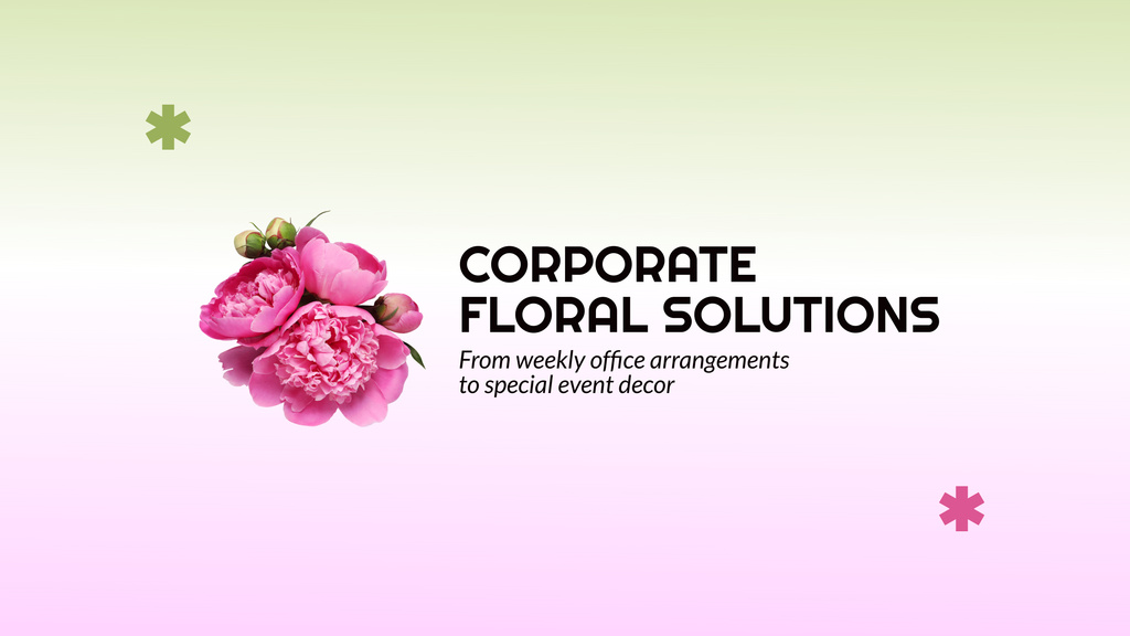 Szablon projektu Fresh Peonies for Corporate Floral Design Youtube
