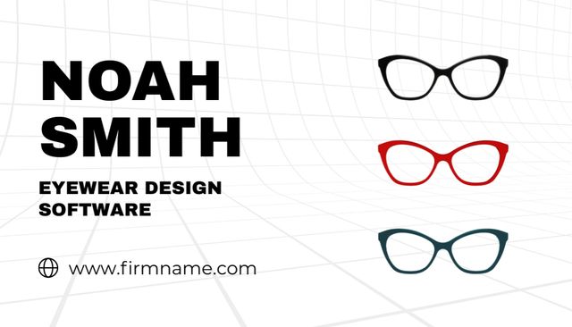 Modèle de visuel Advertising Online Glasses Store - Business Card US