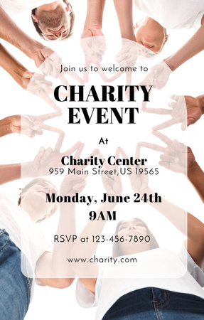 Welcome to charity event Invitation 4.6x7.2in Design Template