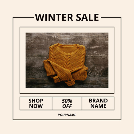 Platilla de diseño Cozy Knitted Sweaters Discount Offer Instagram