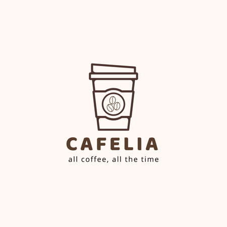 Proposal Logos for Coffee House with Cup of Coffee Logo Design Template