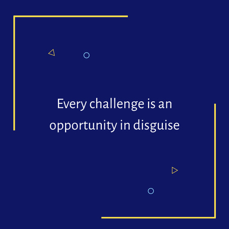 Uplifting Quote About Chances And Opportunities Animated Post Design Template