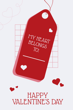 Designvorlage Romantische Glückwünsche zum Valentinstag für Pinterest