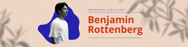 Work Profile of Marketing Consultant LinkedIn Cover tervezősablon