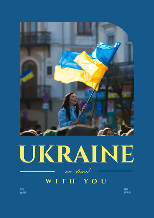 Ukraine, We stand with You Poster Tasarım Şablonu