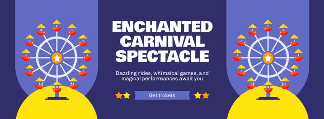 Plantilla de diseño de Unforgettable Experiences Await with Amusement Park Attractions Facebook cover 