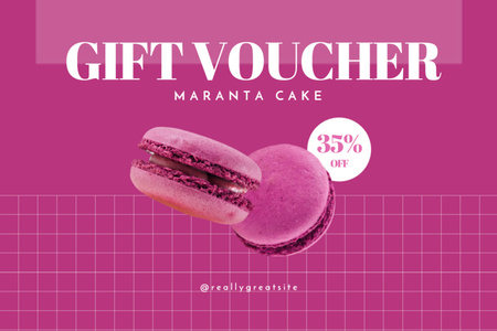 Gift Voucher Offer for Macaroons Gift Certificate Tasarım Şablonu