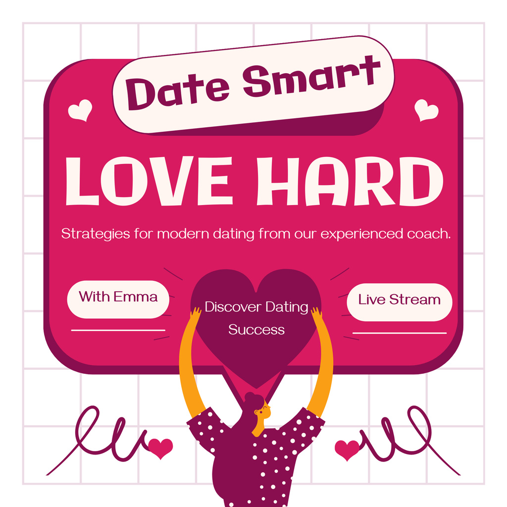 Planning Smart Love Dates Podcast Cover – шаблон для дизайна