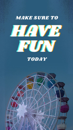 Inspiration for Amusement with Ferris Wheel Instagram Video Story Modelo de Design