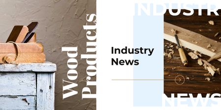 Wood Craft and Industrial News Image Design Template