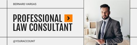 Services Offer of Professional Law Consultant Email header Design Template