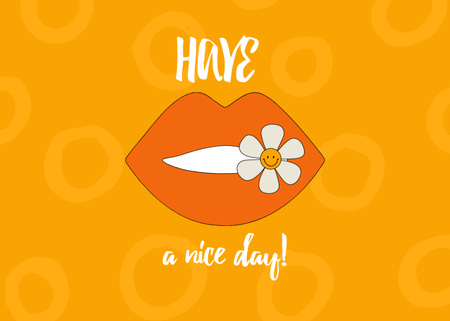 Have A Nice Day Wishes Postcard 5x7in Design Template