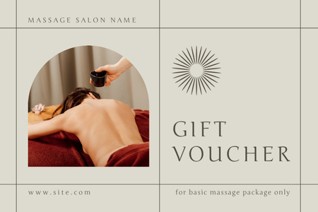 Ontwerpsjabloon van Gift Certificate van Korting op Basis Massage Pakketten