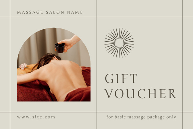 Designvorlage Discount on Basic Massage Packages für Gift Certificate