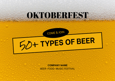 Wide-range Of Beer For Oktoberfest Celebration Offer Flyer A5 Horizontal – шаблон для дизайну