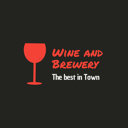 Plantilla de diseño de tienda de vinos anuncio Logo 