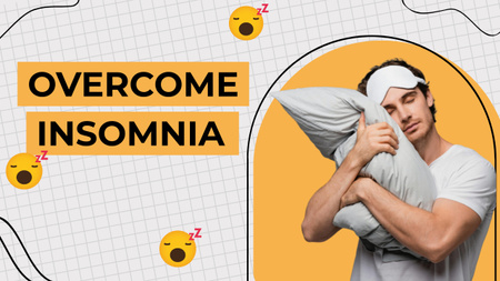 Ovecome Insomnia With Man Youtube Thumbnail Design Template