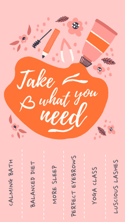 Template di design Beauty Ad with Cosmetics Products Illustration Instagram Video Story