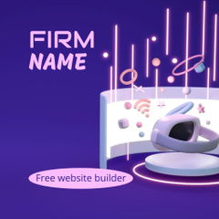 Free Website Builder Service Purple