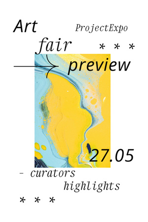 Art Fair Announcement Flyer 4x6in Design Template