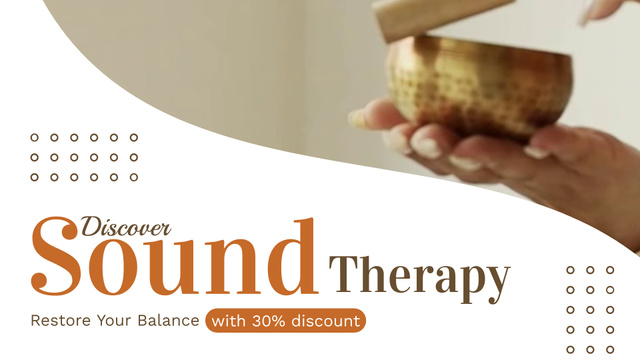 Designvorlage Restoring Balance With Sound Therapy Session At Reduced Price für Full HD video