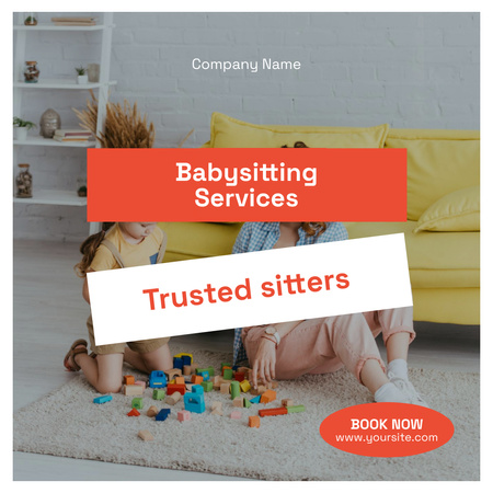 Reliable Babysitting Services for Busy Parents Instagram Design Template