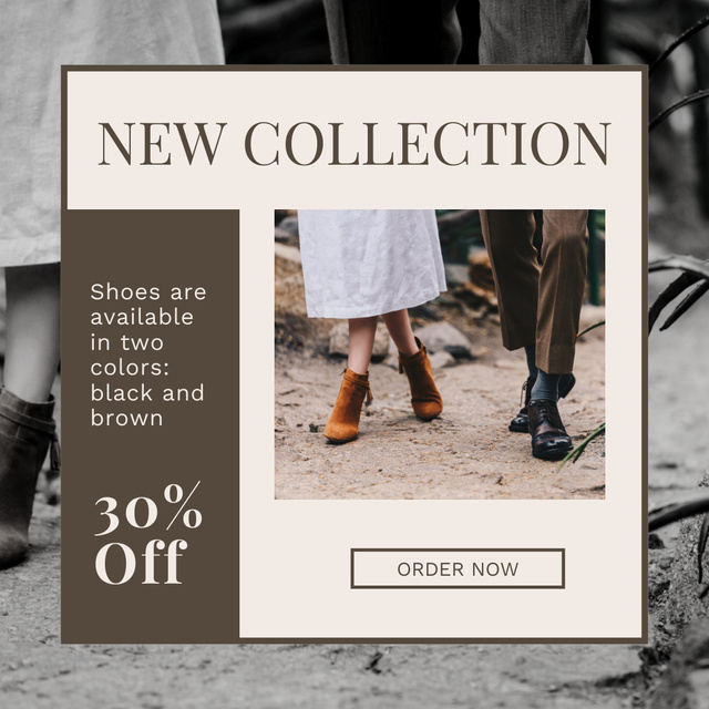 Shoe Sale Announcement Instagram Design Template