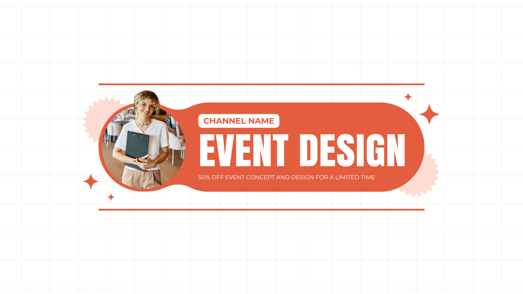 Event Planning and Design Services Offer Youtube Modelo de Design